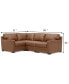 Фото #8 товара Radley 101" 4-Pc. Leather Corner Sectional, Created for Macy's