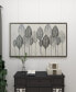 Фото #6 товара Canvas Leaf Framed Wall Art with Silver-Tone Frame, 55" x 1" x 27"