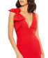 ფოტო #2 პროდუქტის Women's Sleeveless V Neck Bow Detail Mermaid Gown