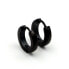 Black steel earrings rings