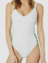 Bleu Rod Beattie Women's 183372 Nice Lace Down Mio One-Piece Swimsuit Size 4