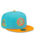 Фото #1 товара Men's Blue, Orange Oakland Athletics Vice Highlighter 59Fifty Fitted Hat
