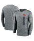 Men's Gray Denver Broncos 2024 Sideline Velocity Performance Long Sleeve T-Shirt Серый, 2XL - фото #1