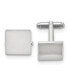 Silver-tone Polished Square Engravable Cuff Links