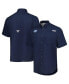 Фото #2 товара Men's Navy North Carolina Tar Heels PFG Tamiami Omni-Shade Button-Down Shirt