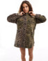 Фото #2 товара AllSaints camo shacket dress in mix print