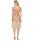 Фото #2 товара Women's Embellished Flutter-Sleeve Dress