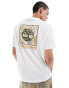 Фото #1 товара Timberland large tree camo backprint t-shirt in white