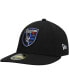 Фото #2 товара Men's Black San Jose Earthquakes Primary Logo Low Profile 59FIFTY Fitted Hat