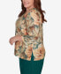 ფოტო #4 პროდუქტის Plus Size Emerald Isle Vintage Floral Top