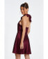 ფოტო #3 პროდუქტის Women's Satin High Neck Cowl Tie Skirt Dress