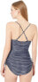 prAna Womens 182649 Moorea Blue Anchor Stripe One Piece Swimsuit Size S