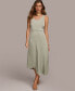 ფოტო #4 პროდუქტის Women's Asymmetric Satin Midi Skirt