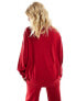 Mango oversized co-ord sweatshirt in red