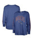 Фото #1 товара Одежда и обувь Женщинам Блузки и кофточки '47 Brand женская кофта с длинным рукавом Tom Cat Denver Broncos синего цвета разносченная