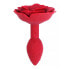 Фото #4 товара Rose Silicone Butt Plug Red