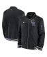 Men's Black Colorado Rockies Authentic Collection Full-Zip Bomber Jacket