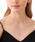 ფოტო #3 პროდუქტის Sterling Silver Mixed Stone Lariat Necklace