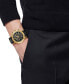 Men's Swiss Chronograph Black Leather Strap Watch 44mm