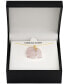 ფოტო #2 პროდუქტის Rose Quartz (27mm) Elephant 18" Pendant Necklace in 18k Gold-Plated Sterling Silver