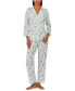 Фото #1 товара Women's 2-Pc. Floral 3/4-Sleeve Pajamas Set