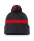 Фото #2 товара Men's Navy Atlanta Braves Hometown Peak Cuffed Knit Hat with Pom