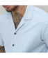 Men's Light Blue Self-Design Block Shirt