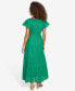Фото #2 товара Women's Textured Eyelet-Embroidered Maxi Dress