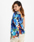 Фото #3 товара Petite One-Shoulder Floral-Print Top, Created for Macy's