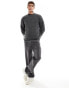 Фото #2 товара ASOS DESIGN knitted relaxed crew neck jumper with blanket stitch in grey