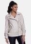 ფოტო #2 პროდუქტის Women's Genuine Leather Belted Biker Jacket,Nappa Beige