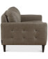 Фото #3 товара CLOSEOUT! Locasta 58" Tufted Leather Loveseat, Created for Macy's