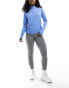 Nike Running Pacer Dri-Fit half zip long sleeve top in light blue