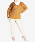 Фото #3 товара Plus Size Primrose V-neck Sweater