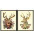 Фото #1 товара Mr. and Mrs. Deer Dimensional Collage Framed Graphic Art Under Glass Wall Art, 33" x 25" x 1.4"
