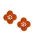 ფოტო #1 პროდუქტის Women's Clemson Tigers Quatrefoil Earrings
