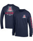Фото #2 товара Men's Navy Arizona Wildcats Team Stack Long Sleeve T-shirt