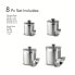 Фото #6 товара Gourmet 8 Pc Covered Canister & Scoop Set