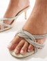 Фото #2 товара Truffle Collection heel embelished mule sandals in stone