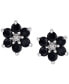 ფოტო #1 პროდუქტის Sapphire (1-3/4 ct. t.w.) & Diamond Accent Flower Stud Earrings in Sterling Silver