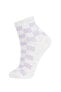 Kadın 3'lü Pamuklu Soket Çorap B3964axns