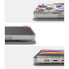 Pancerne etui pokrowiec z żelową ramką iPhone 14 Plus Fusion Design Purple Rose przezroczysty