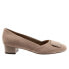Фото #1 товара Trotters Delse T1852-135 Womens Brown Wide Suede Slip On Pumps Heels Shoes 11