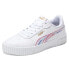 Puma Carina 2.0 Brushed Lace Up Womens White Sneakers Casual Shoes 39171801