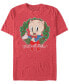 Фото #1 товара Men's Looney Tunes Porky Wreath Short Sleeve T-shirt