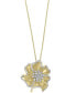 ფოტო #4 პროდუქტის EFFY® Diamond Flower 18" Pendant Necklace (1-1/2 ct. t.w.) in 14k Gold