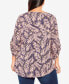 Plus Size Sandy Pintuck Print Shirt