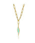 Фото #3 товара Gigi Girl Elegant Young Adults 14K Gold Plated with Colored Cubic Zirconia Charm Necklace
