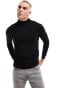 Фото #1 товара ONLY & SONS high neck jumper in black