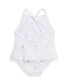 ფოტო #2 პროდუქტის Baby Girls Polo Pony Ruffled One Piece Swimsuit